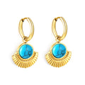 Colombiana Turquoise Horizon Semicircle Studs