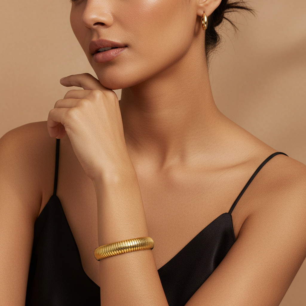 Sundar Gilded Grace Stretch Bangle
