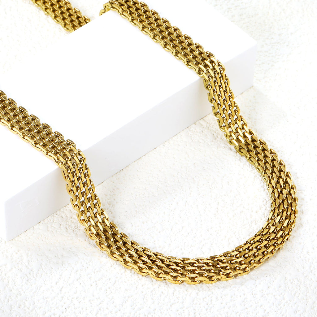 Roma Braided Charm Chain Necklace