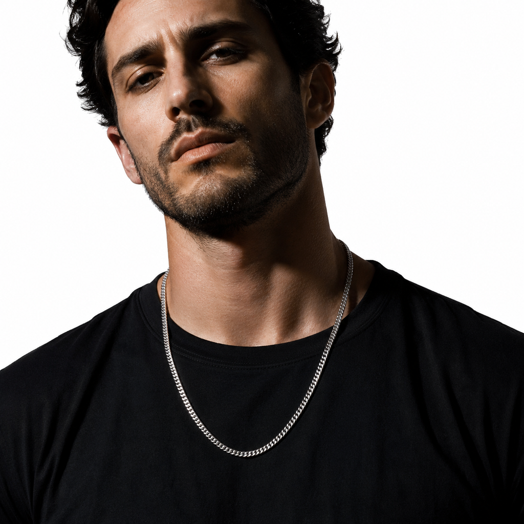 Cuban Link Silver Chain Necklace