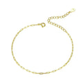 Sterling Silver Gold Cable Chain Bracelet