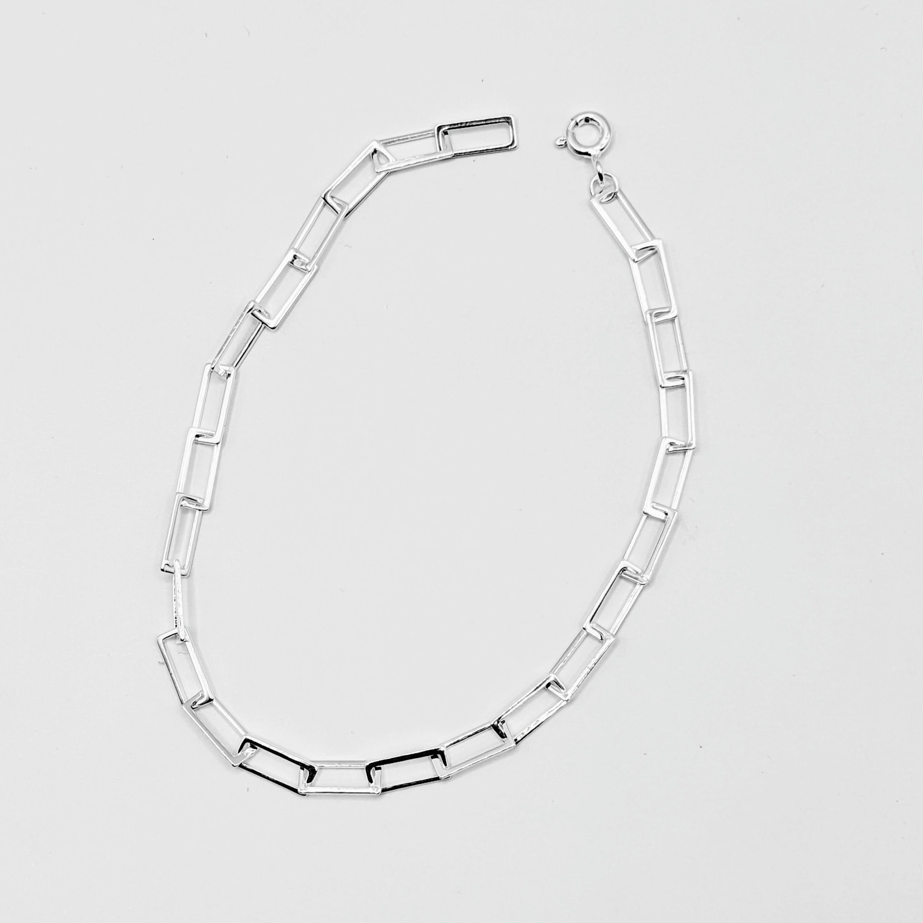 Lightweight Rectangle Link Bracelet